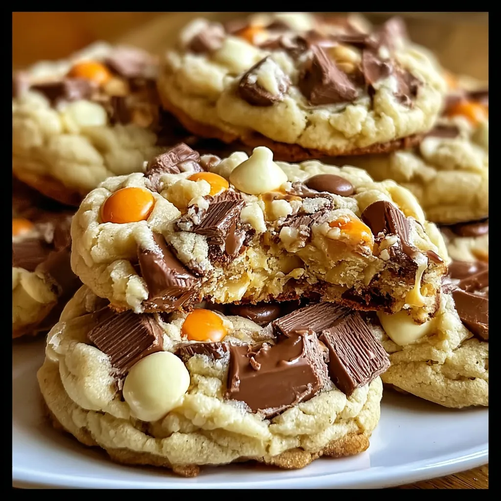 Ultimate Gooey Reese's Peanut Butter Cheesecake Cookies with Chocolate Chunks